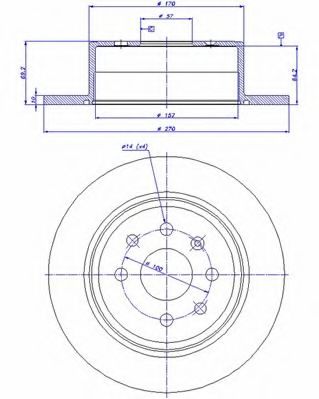 CAR - 142.493 - Тормозной диск (Тормозная система)