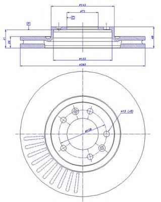 CAR - 142.537 - Тормозной диск (Тормозная система)