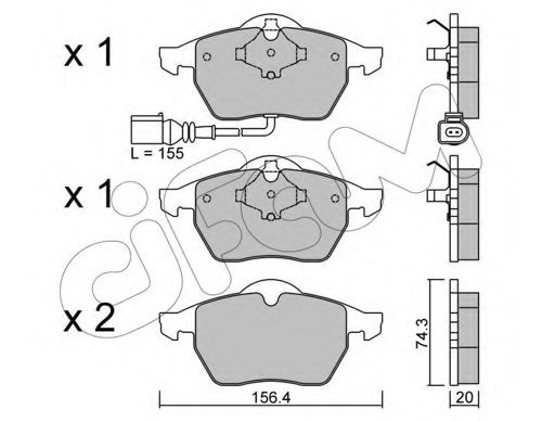 CIFAM - 822-181-4 - Комплект тормозных колодок, дисковый тормоз (Тормозная система)