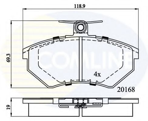 COMLINE - CBP0511 - Комплект тормозных колодок, дисковый тормоз (Тормозная система)