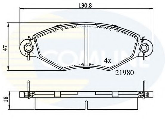 COMLINE - CBP0704 - Комплект тормозных колодок, дисковый тормоз (Тормозная система)