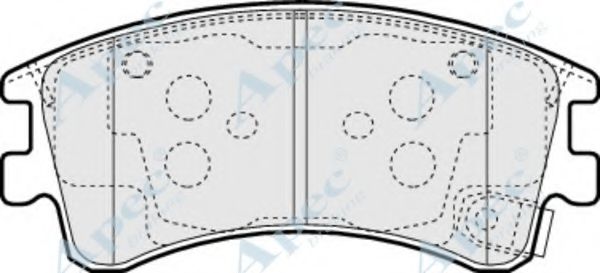 APEC BRAKING - PAD1302 - Комплект тормозных колодок, дисковый тормоз (Тормозная система)