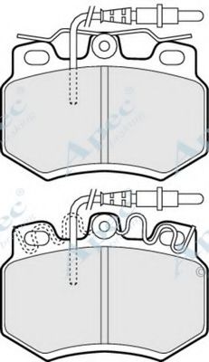 APEC BRAKING - PAD828 - Комплект тормозных колодок, дисковый тормоз (Тормозная система)