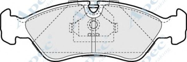 APEC BRAKING - PAD892 - Комплект тормозных колодок, дисковый тормоз (Тормозная система)