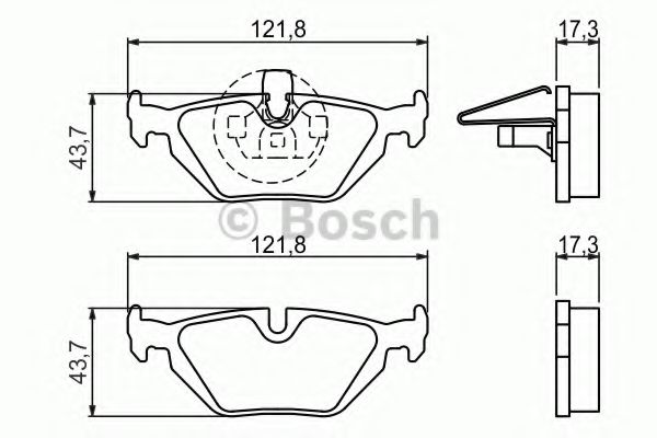 BOSCH - 0 986 424 484 - Комплект тормозных колодок, дисковый тормоз (Тормозная система)