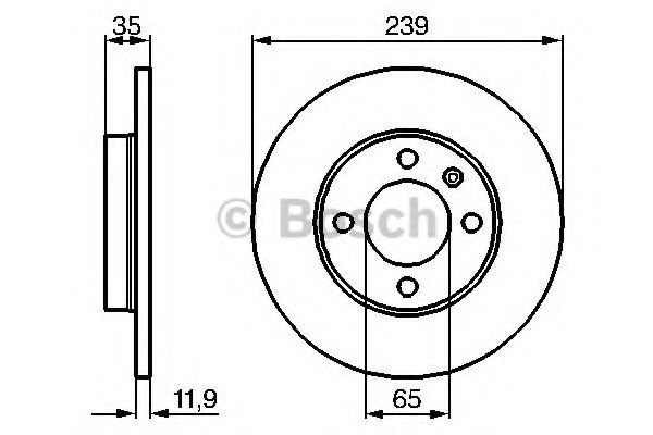 BOSCH - 0 986 478 011 - Тормозной диск (Тормозная система)