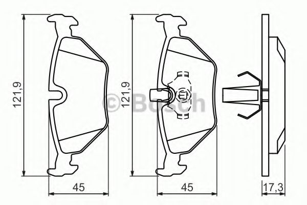 BOSCH - 0 986 494 009 - Комплект тормозных колодок, дисковый тормоз (Тормозная система)