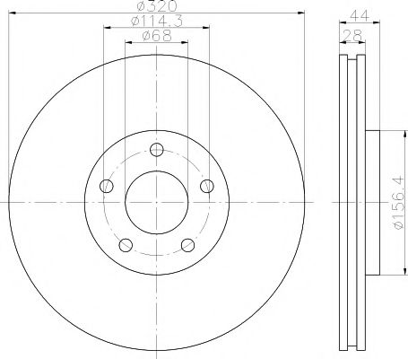 HELLA PAGID - 8DD 355 116-761 - Тормозной диск (Тормозная система)