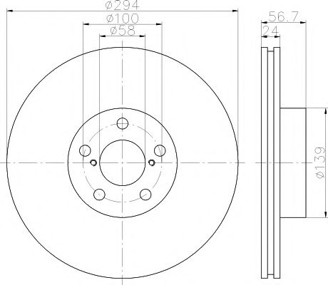 HELLA PAGID - 8DD 355 112-051 - Тормозной диск (Тормозная система)