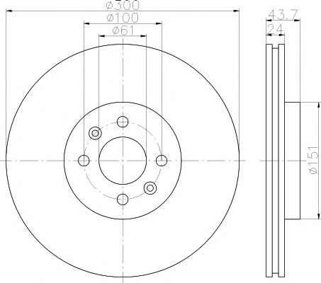 HELLA PAGID - 8DD 355 113-061 - Тормозной диск (Тормозная система)