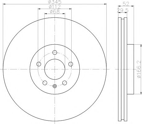 HELLA PAGID - 8DD 355 113-951 - Тормозной диск (Тормозная система)