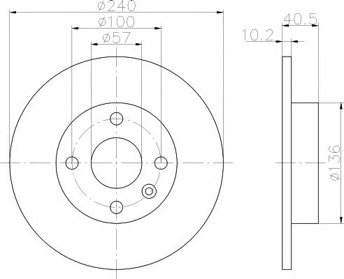 HELLA PAGID - 8DD 355 108-251 - Тормозной диск (Тормозная система)