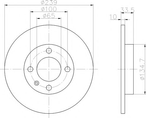 HELLA PAGID - 8DD 355 104-181 - Тормозной диск (Тормозная система)