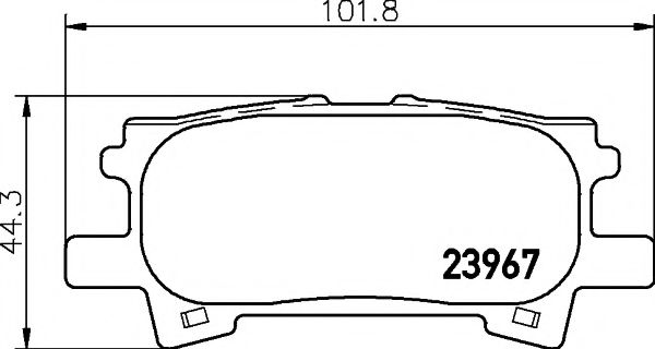 HELLA PAGID - 8DB 355 010-621 - Комплект тормозных колодок, дисковый тормоз (Тормозная система)