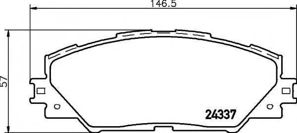 HELLA PAGID - 8DB 355 006-871 - Комплект тормозных колодок, дисковый тормоз (Тормозная система)