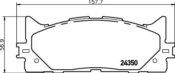 HELLA PAGID - 8DB 355 012-401 - Комплект тормозных колодок, дисковый тормоз (Тормозная система)