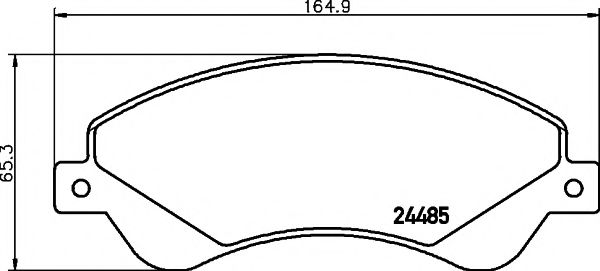 HELLA PAGID - 8DB 355 012-771 - Комплект тормозных колодок, дисковый тормоз (Тормозная система)