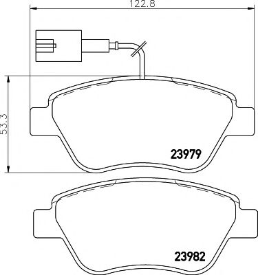 HELLA PAGID - 8DB 355 012-841 - Комплект тормозных колодок, дисковый тормоз (Тормозная система)