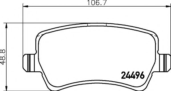 HELLA PAGID - 8DB 355 012-941 - Комплект тормозных колодок, дисковый тормоз (Тормозная система)