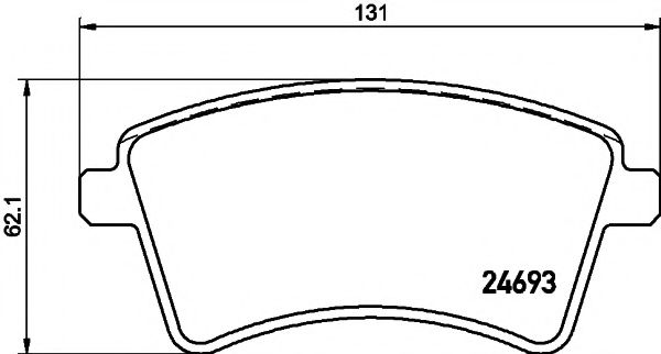 HELLA PAGID - 8DB 355 013-961 - Комплект тормозных колодок, дисковый тормоз (Тормозная система)