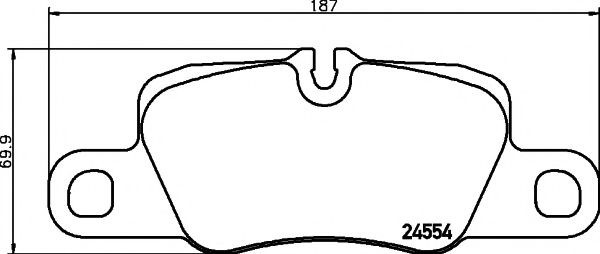 HELLA PAGID - 8DB 355 014-051 - Комплект тормозных колодок, дисковый тормоз (Тормозная система)