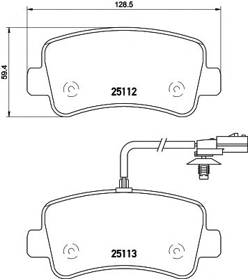 HELLA PAGID - 8DB 355 015-301 - Комплект тормозных колодок, дисковый тормоз (Тормозная система)