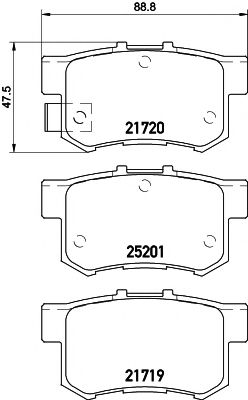 HELLA PAGID - 8DB 355 015-611 - Комплект тормозных колодок, дисковый тормоз (Тормозная система)
