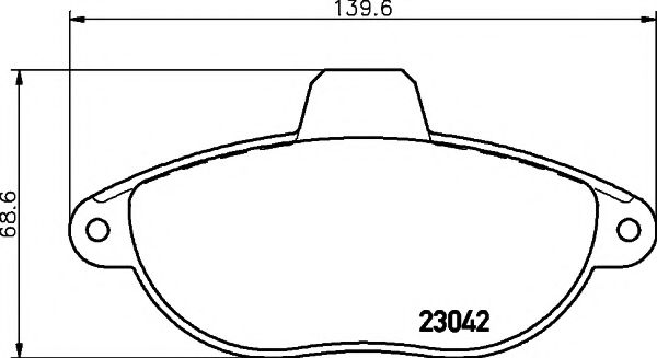 HELLA PAGID - 8DB 355 019-251 - Комплект тормозных колодок, дисковый тормоз (Тормозная система)