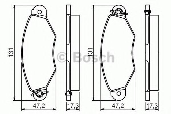 BOSCH - 0 986 495 235 - Комплект тормозных колодок, дисковый тормоз (Тормозная система)