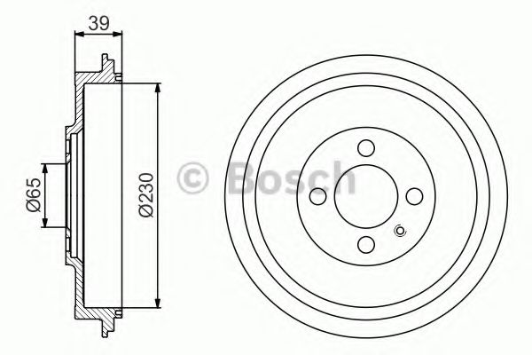 BOSCH - 0 986 477 194 - Тормозной барабан (Тормозная система)