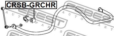 FEBEST - CRSB-GRCHR - Втулка, стабилизатор (Подвеска колеса)