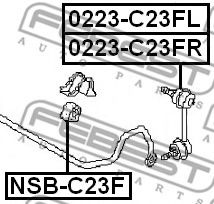 FEBEST - NSB-C23F - Опора, стабилизатор (Подвеска колеса)