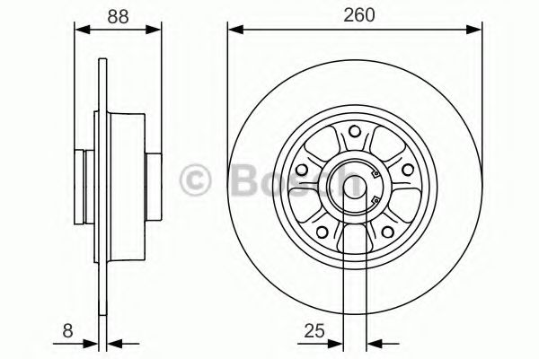 BOSCH - 0 986 479 575 - Тормозной диск (Тормозная система)