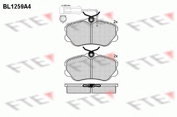 FTE - BL1259A4 - Комплект тормозных колодок, дисковый тормоз (Тормозная система)