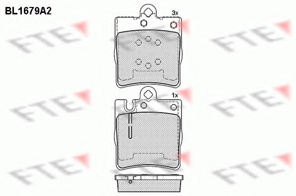 FTE - BL1679A2 - Комплект тормозных колодок, дисковый тормоз (Тормозная система)