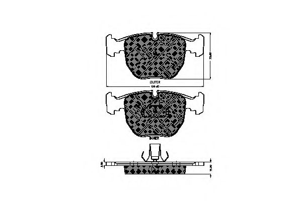 SPIDAN - 32453 - Комплект тормозных колодок, дисковый тормоз