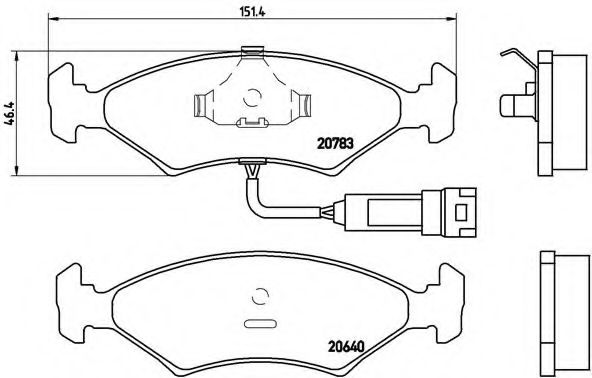 BREMBO - P 24 012 - Комплект тормозных колодок, дисковый тормоз (Тормозная система)