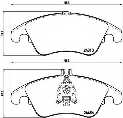 BREMBO - P 50 069 - Комплект тормозных колодок, дисковый тормоз (Тормозная система)