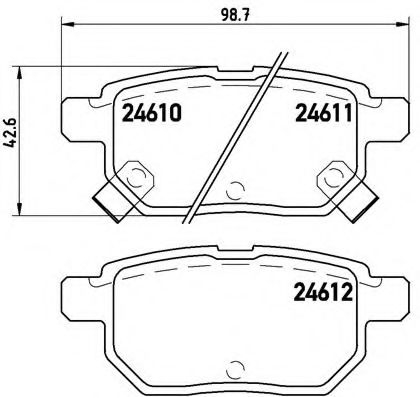 BREMBO - P 83 083 - Комплект тормозных колодок, дисковый тормоз (Тормозная система)