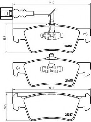 BREMBO - P 85 091 - Комплект тормозных колодок, дисковый тормоз (Тормозная система)