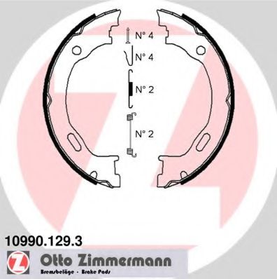 ZIMMERMANN - 10990.129.3 - Комплект тормозных колодок, стояночная тормозная система (Тормозная система)