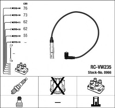 NGK - 0966 - Комплект проводов зажигания (Система зажигания)