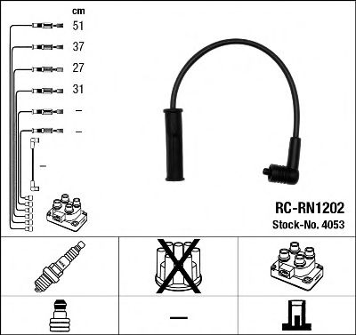 NGK - 4053 - Комплект проводов зажигания (Система зажигания)