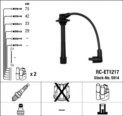 NGK - 5914 - Комплект проводов зажигания (Система зажигания)