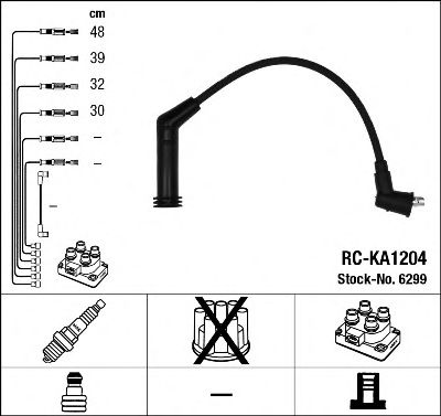 NGK - 6299 - Комплект проводов зажигания (Система зажигания)