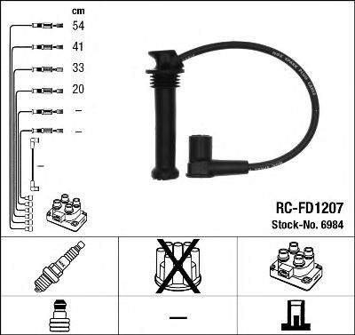 NGK - 6984 - Комплект проводов зажигания (Система зажигания)