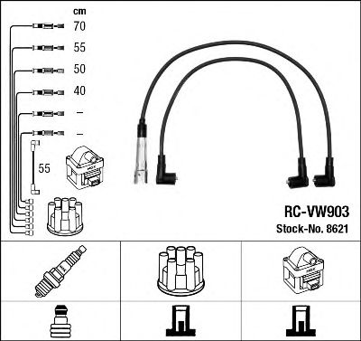 NGK - 8621 - Комплект проводов зажигания (Система зажигания)