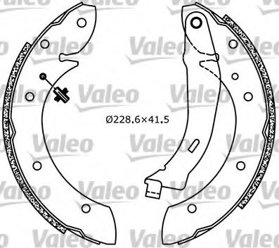 VALEO - 553824 - Комплект тормозных колодок (Тормозная система)