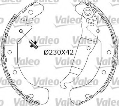 VALEO - 562640 - Комплект тормозных колодок (Тормозная система)