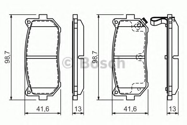 BOSCH - 0 986 424 693 - Комплект тормозных колодок, дисковый тормоз (Тормозная система)